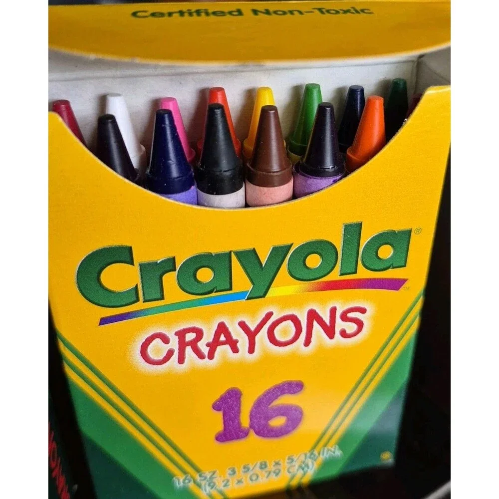 Vintage Unused Crayola Crayons & Markers Two 16 Count/One 24 Count/10 Count